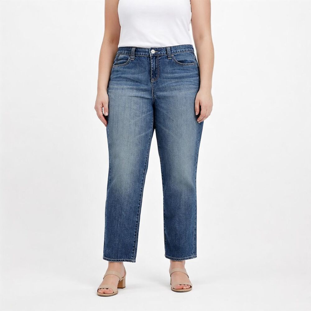 Talbots Boyfriend Straight Leg Jeans 12P Relaxed Fit 100% Cotton